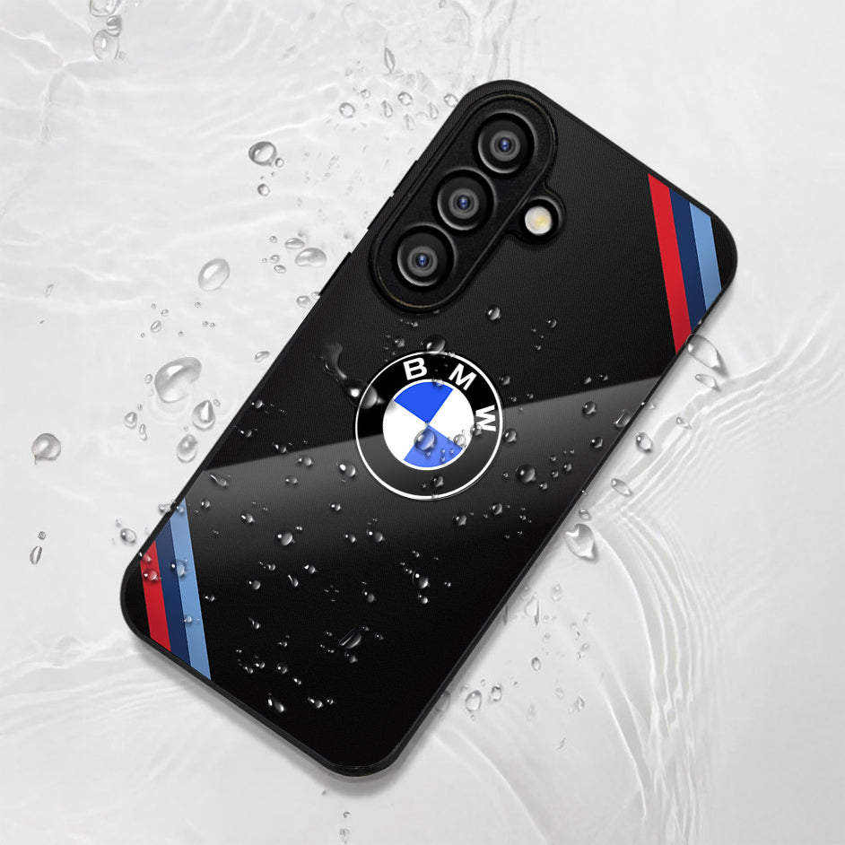 Samsung Galaxy A56 5G Premium Acrylic Shockproof Glass Back Case (Luxury BMW)