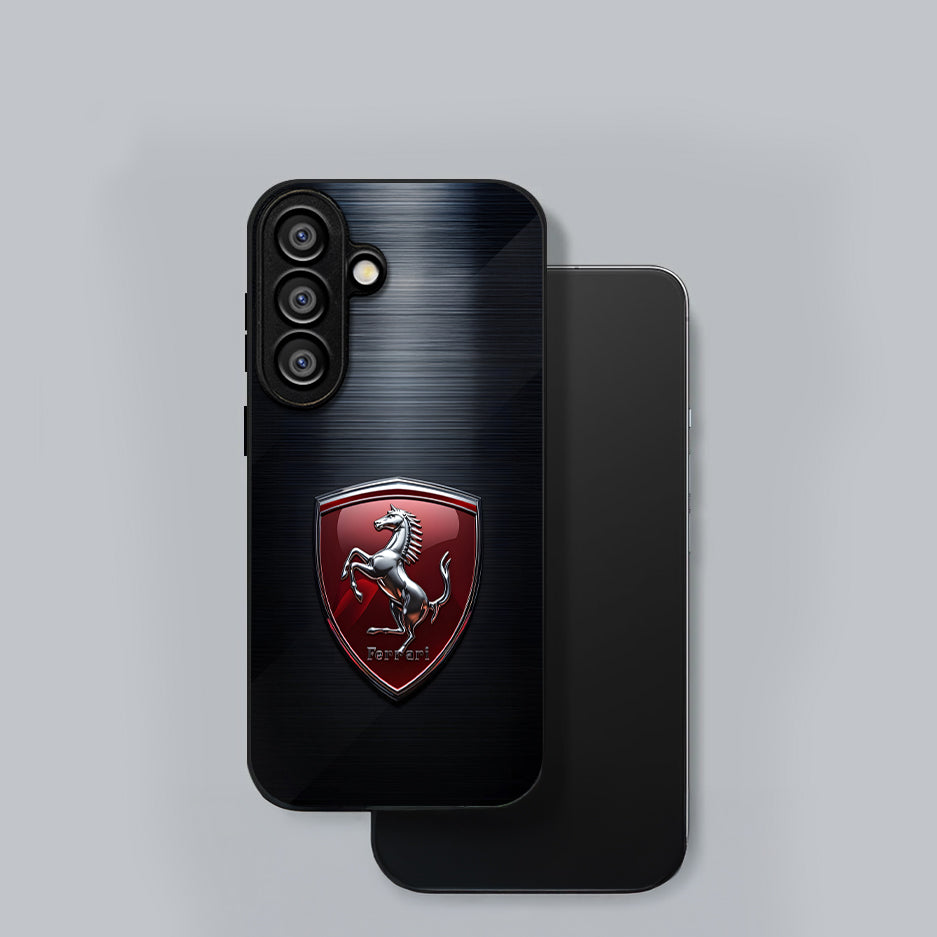 Samsung Galaxy A36 5G Premium Acrylic Shockproof Glass Back Case (Red Ferrari)