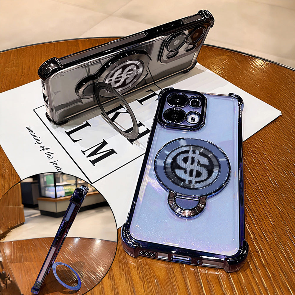 Oppo Reno13 5G Four Corner Airbags 100% Original Astro Money Magnet Rotating Dollar Case