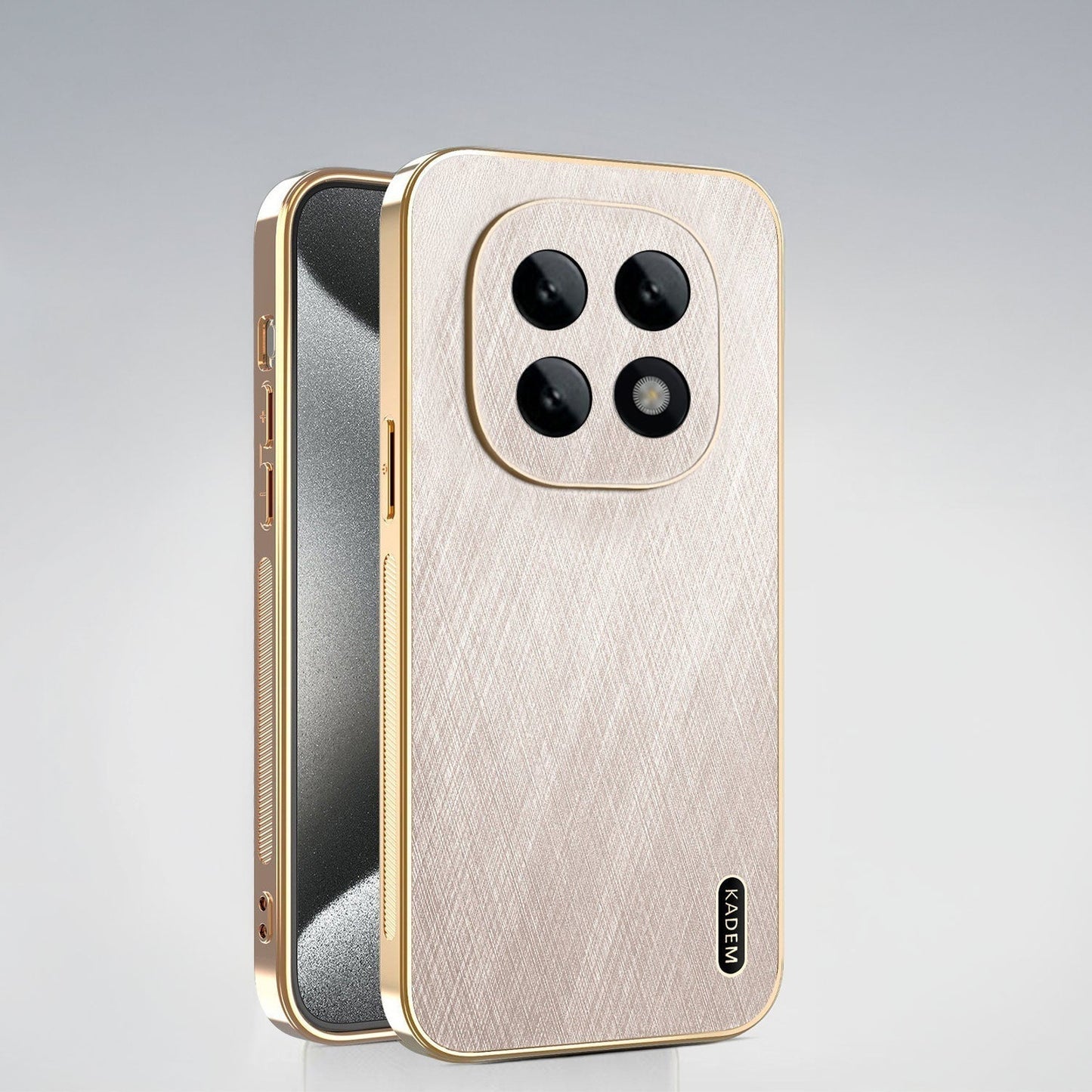 Oppo F29 Pro 5G Premium Electroplated Frame Gold Thread Pattern Soft Case