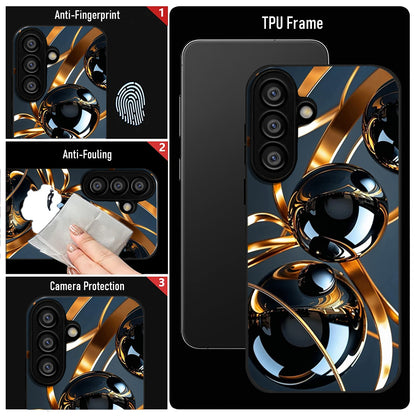 Samsung Galaxy A36 Premium Acrylic Shockproof Glass Back Case (Shiny Sphere)