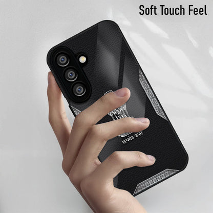 Samsung Galaxy A56 5G Premium Acrylic Shockproof Glass Back Case (Satyamev Leather)