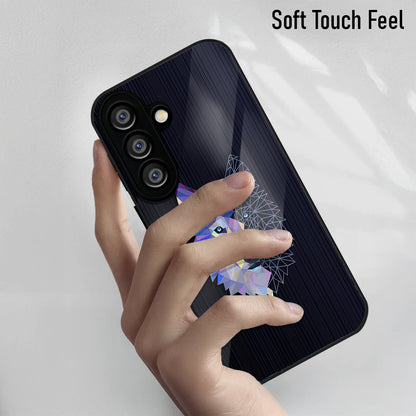 Samsung Galaxy A56 5G Premium Acrylic Shockproof Glass Back Case (Diamond Wolf)