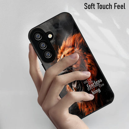Samsung Galaxy A56 5G Premium Acrylic Shockproof Glass Back Case (Fearless King)