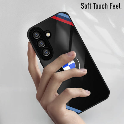 Samsung Galaxy A56 5G Premium Acrylic Shockproof Glass Back Case (Luxury BMW)