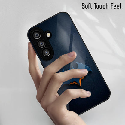 Samsung Galaxy A56 5G Premium Acrylic Shockproof Glass Back Case (Bat Logo)
