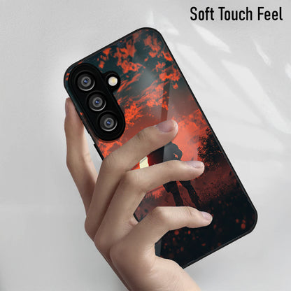 Samsung Galaxy A36 Premium Acrylic Shockproof Glass Back Case (Shadow Sun)