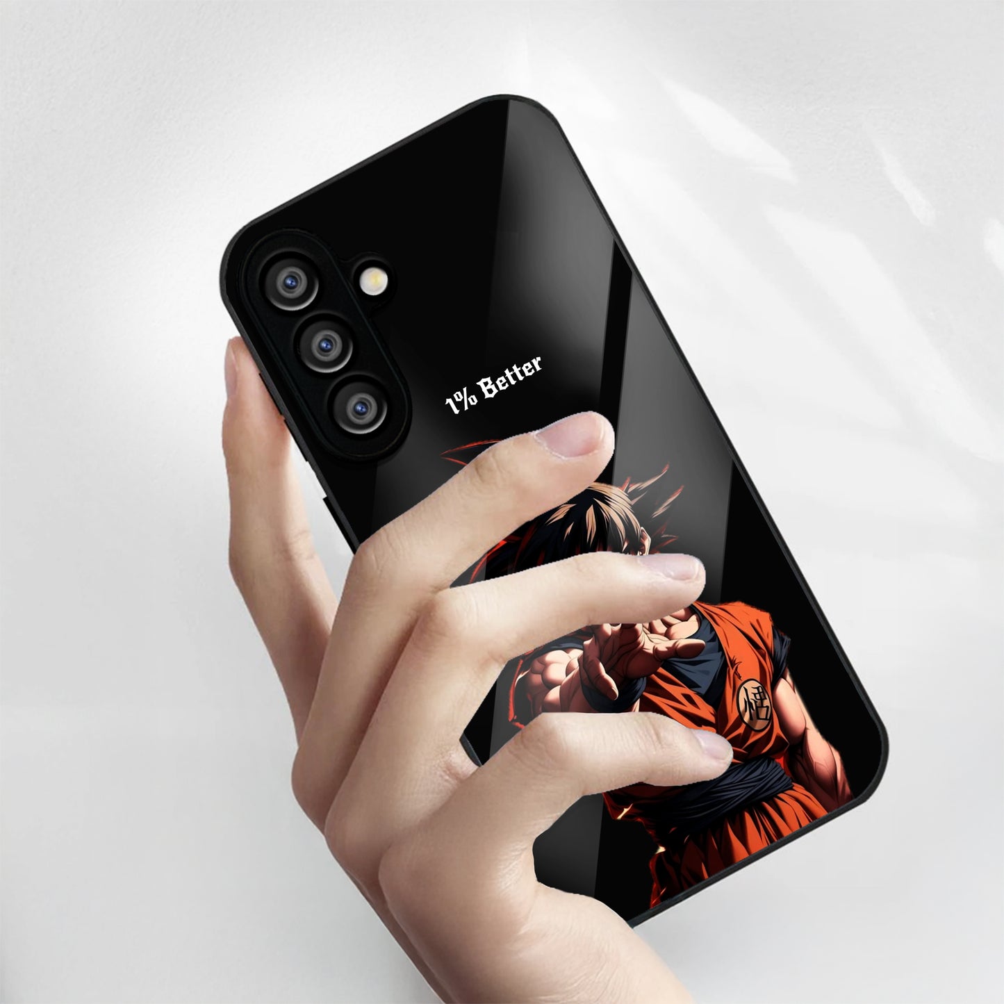 Samsung Galaxy A36 Premium Acrylic Shockproof Glass Back Case (Saiyan Spirit)
