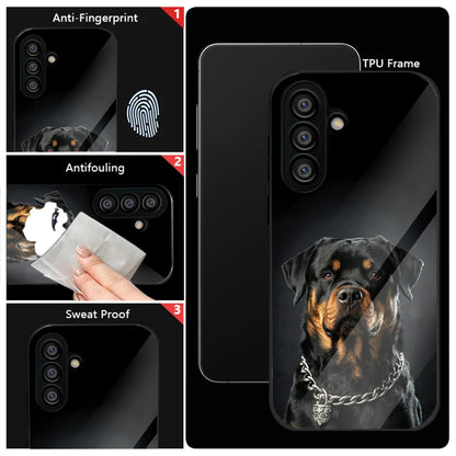 Samsung Galaxy A36 Premium Acrylic Shockproof Glass Back Case (Loyal Beast)