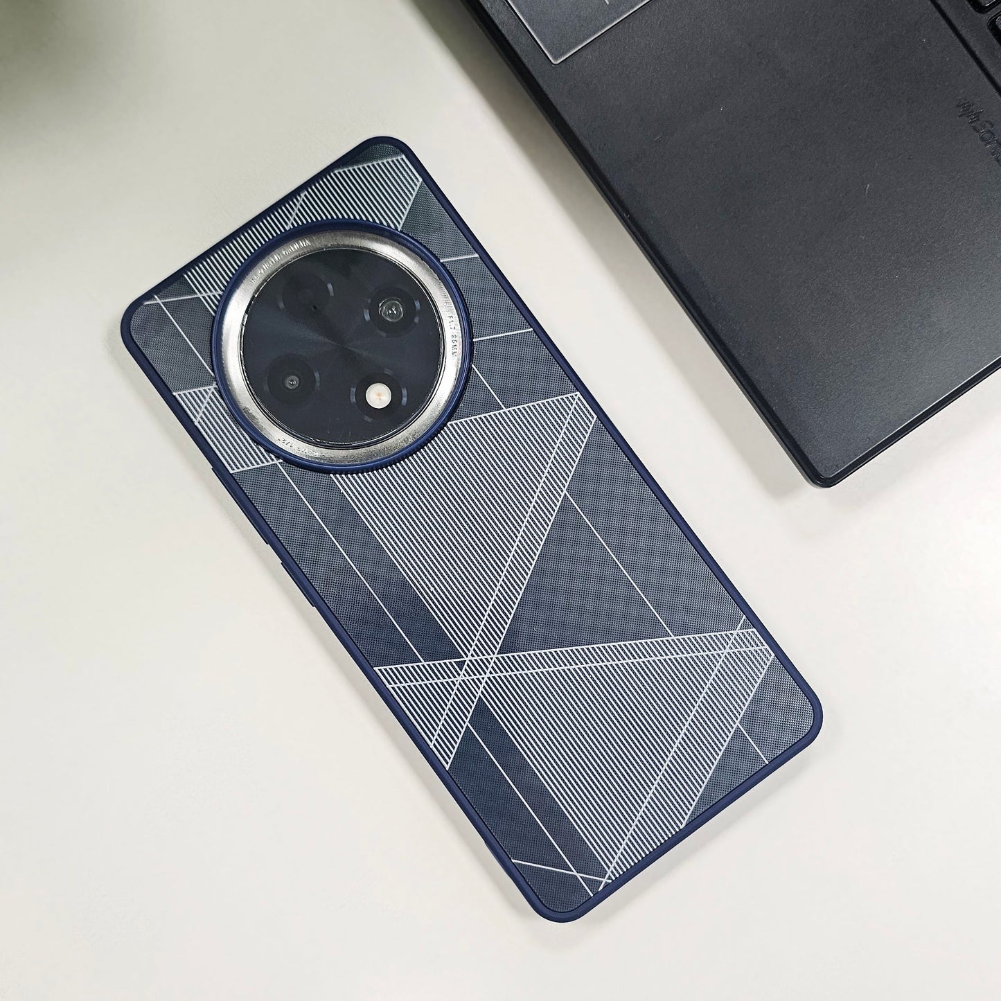 Oppo F27 Pro+ 5G Triangle Pattern Matte Back Shockproof Case