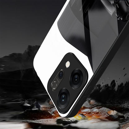 Oppo Reno 14 5G Premium Acrylic Shockproof Glass Back Case (monochrome Maserati)