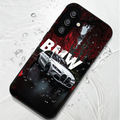 Samsung Galaxy A36 Premium Acrylic Shockproof Glass Back Case (Redline BMW)
