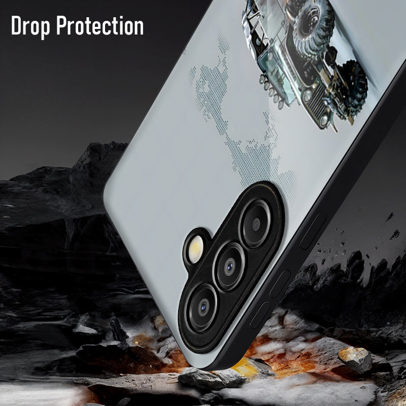 Samsung Galaxy A36 5G Premium Acrylic Shockproof Glass Back Case (OFF Road Jeep)