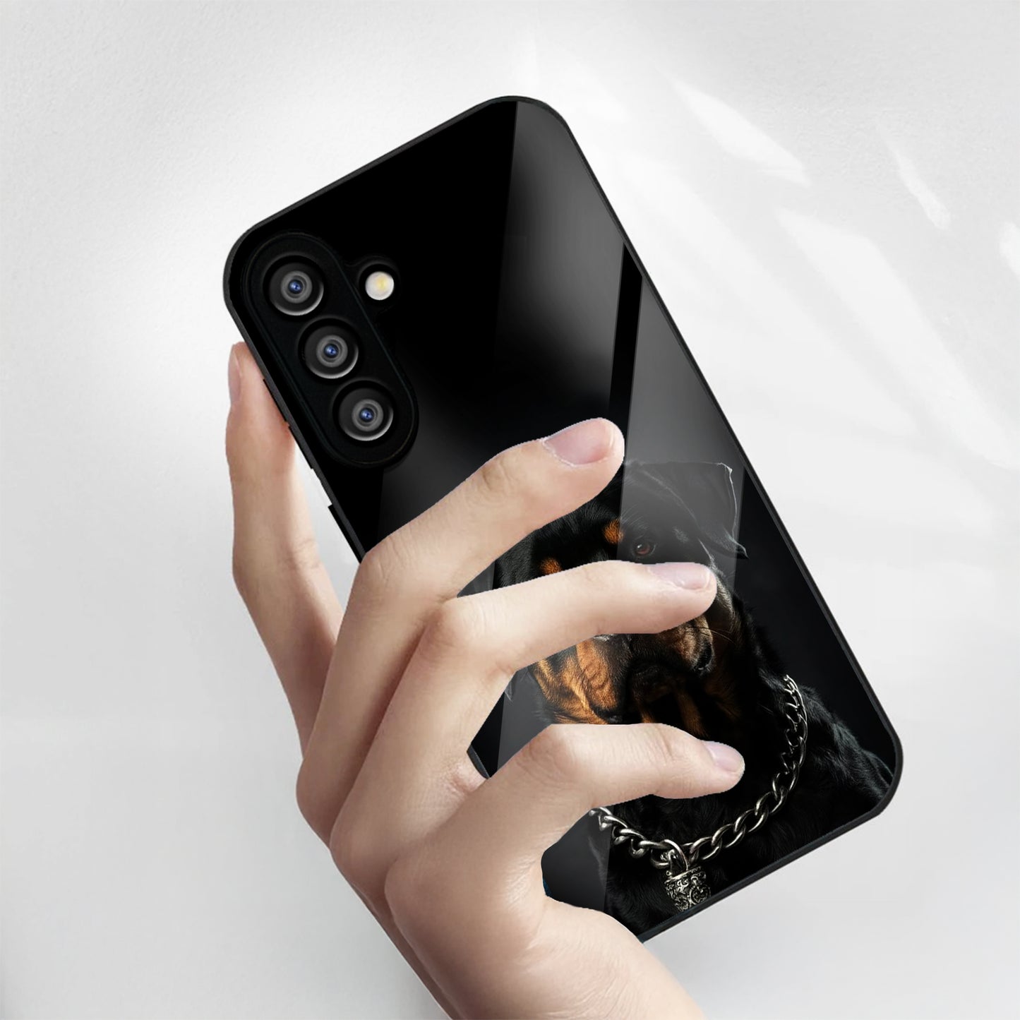 Samsung Galaxy A36 Premium Acrylic Shockproof Glass Back Case (Loyal Beast)