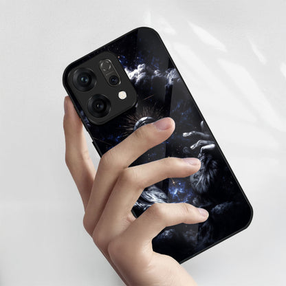 Oppo Reno 14 5G Premium Acrylic Shockproof Glass Back Case (Galaxy Eye)