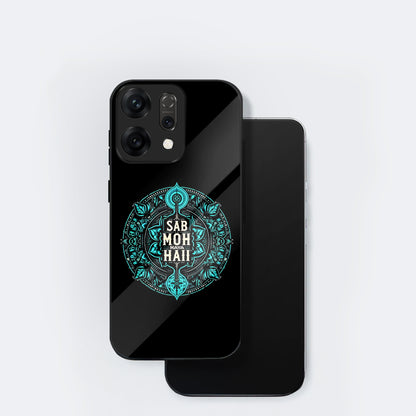 Oppo Reno 14 5G Premium Acrylic Shockproof Glass Back Case (Moh Maya)