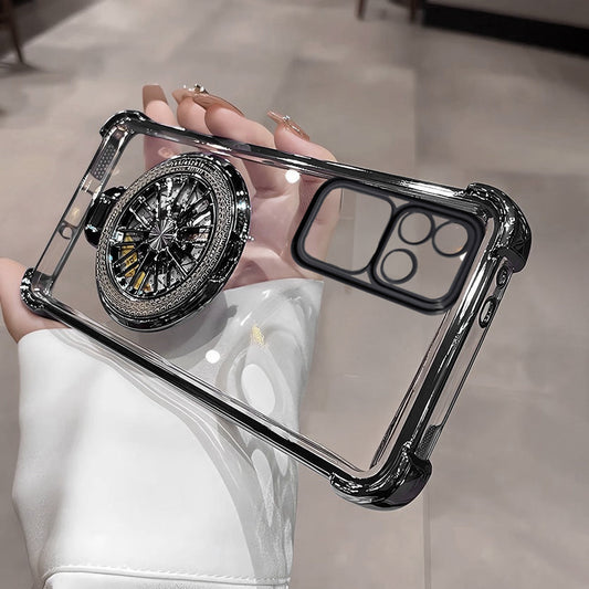 Vivo V30 Pro 5G Premium Stress Buster Wheel Rotating Shockproof Airbags Case