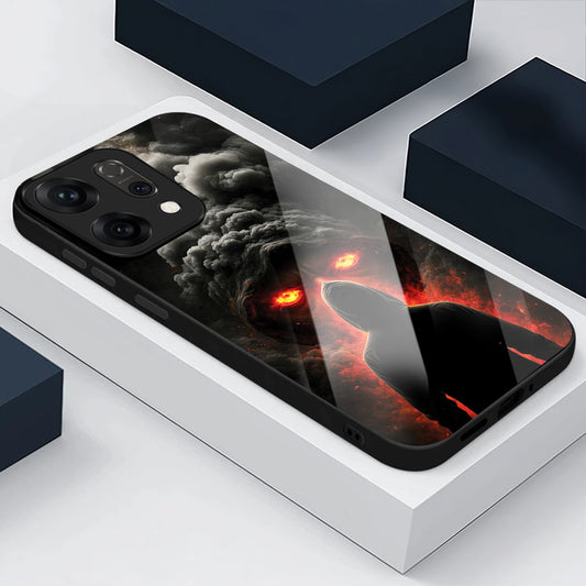 Oppo Reno 14 5G Premium Acrylic Shockproof Glass Back Case (Nightmare)
