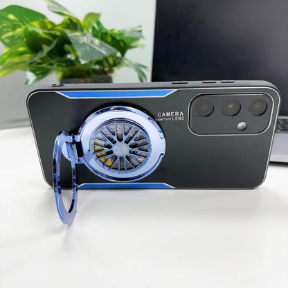 Samsung Galaxy S24 FE 5G Best Selling Stress Buster Wheel Aluminium Metal Scratch Resistant Back Case