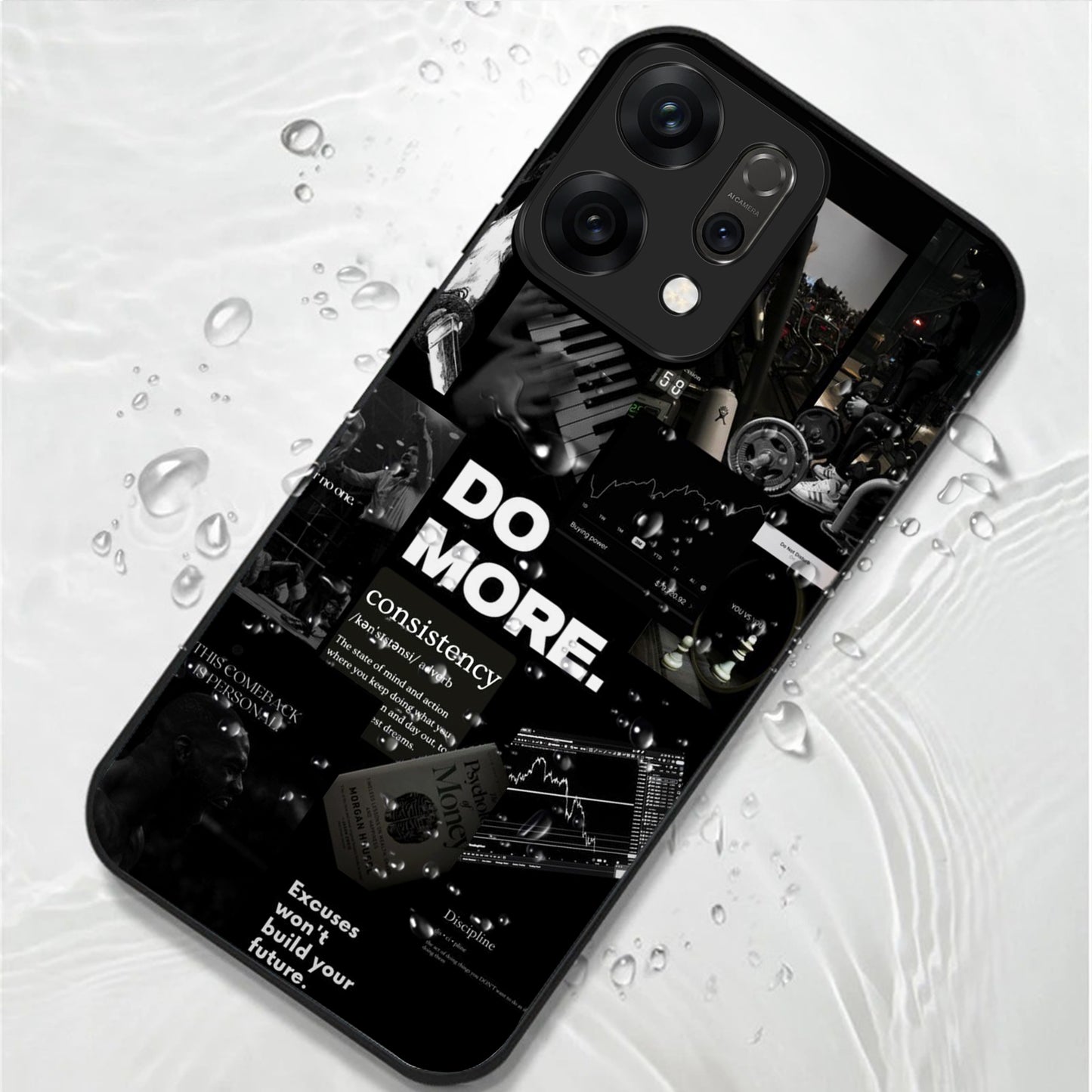 Oppo Reno 14 5G Premium Acrylic Shockproof Glass Back Case (Do More)