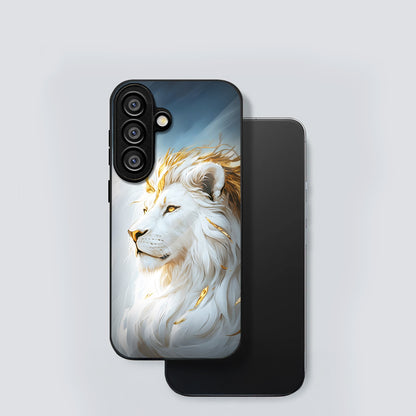 Samsung Galaxy A36 Premium Acrylic Shockproof Glass Back Case (Lion Glory)
