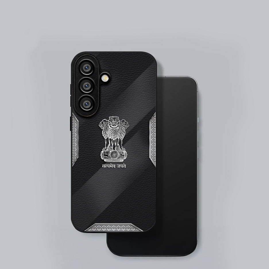 Samsung Galaxy A56 5G Premium Acrylic Shockproof Glass Back Case (Satyamev Leather)