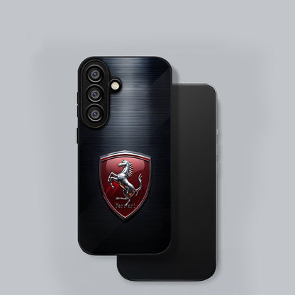 Samsung Galaxy A36 5G Premium Acrylic Shockproof Glass Back Case (Red Ferrari)