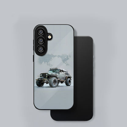 Samsung Galaxy A36 5G Premium Acrylic Shockproof Glass Back Case (OFF Road Jeep)