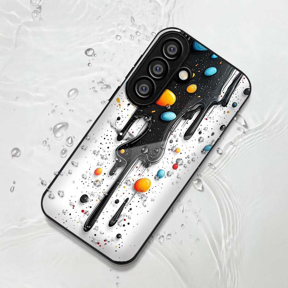 Samsung Galaxy A36 5G Premium Acrylic Shockproof Glass Back Case (Liquid Colour)