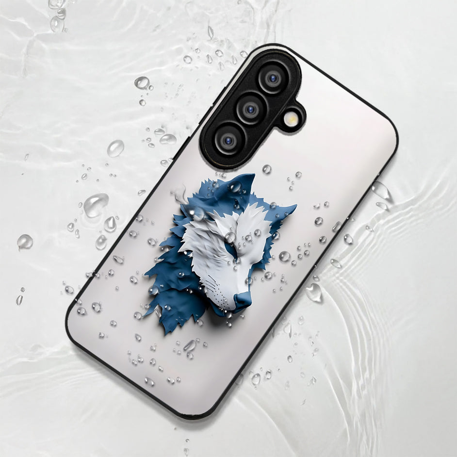 Samsung Galaxy A56 5G Premium Acrylic Shockproof Glass Back Case (Blue Wolf)
