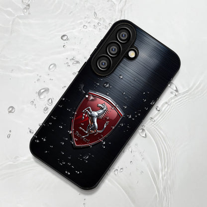 Samsung Galaxy A36 5G Premium Acrylic Shockproof Glass Back Case (Red Ferrari)