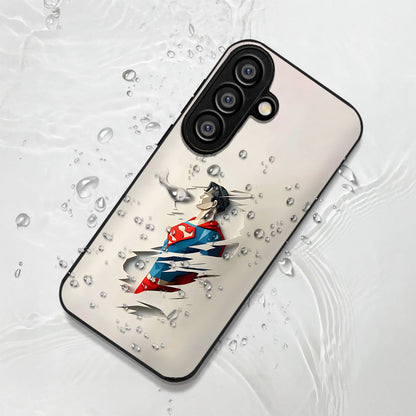 Samsung Galaxy A36 5G Premium Acrylic Shockproof Glass Back Case (Scratch Superman)