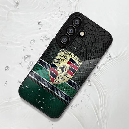 Samsung Galaxy A36 Premium Acrylic Shockproof Glass Back Case (Porsche Prestige)