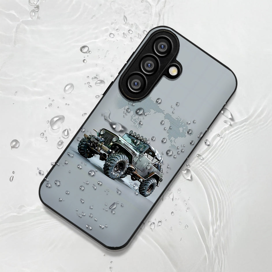 Samsung Galaxy A36 5G Premium Acrylic Shockproof Glass Back Case (OFF Road Jeep)