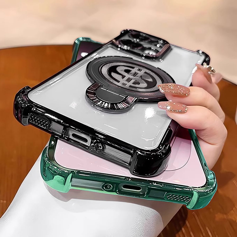 Oppo Reno14 5G Four Corner Airbags 100% Original Astro Money Magnet Rotating Dollar Case(Buy 1 Get 1 Surprise Cover)