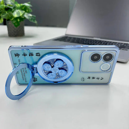 Vivo T2 Pro 5G Rich Manifestation Reflective Fidget Rotating Back Case