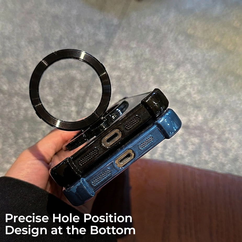 Nothing Phone 2 Pro 5G Original Luxury Magnifier Ring Stand Shockproof Airbags Corner Case