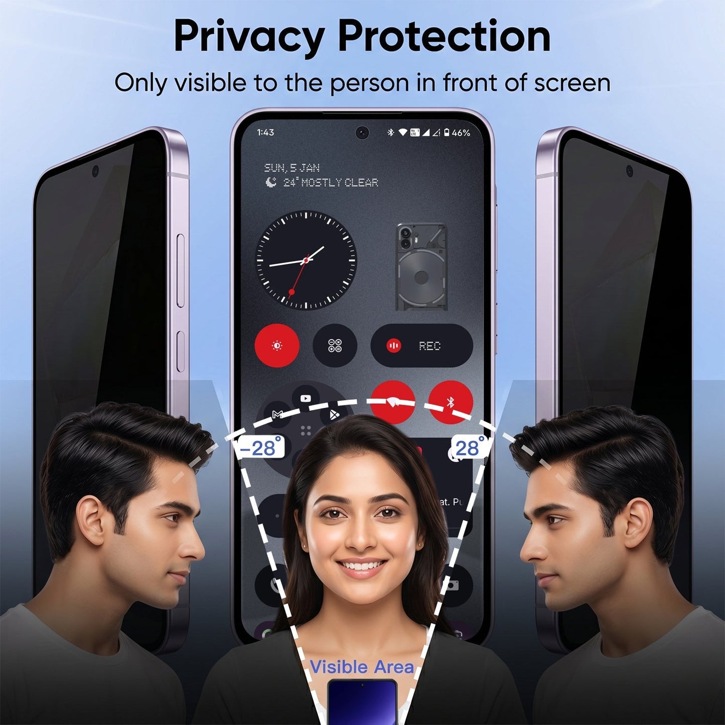 Nothing Phone 2 Pro 5G Original Luxury Magnifier Ring Stand Shockproof Airbags Corner Case
