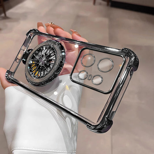 Motorola Edge 50 Pro 5G Premium Stress Buster Wheel Rotating Shockproof Airbags Case