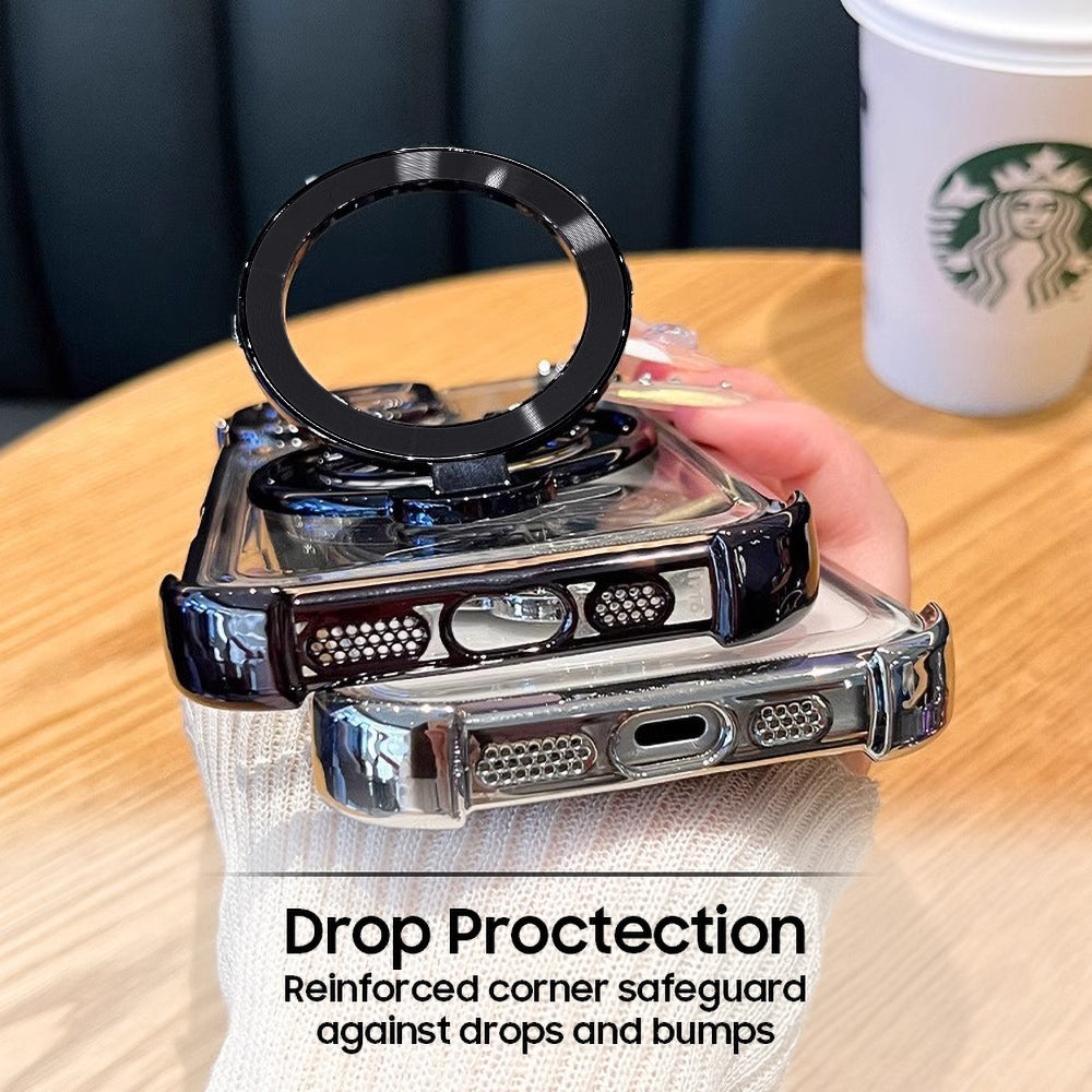 Oppo Reno12 5G Four Corner Airbags 100% Original Astro Money Magnet Rotating Dollar Case