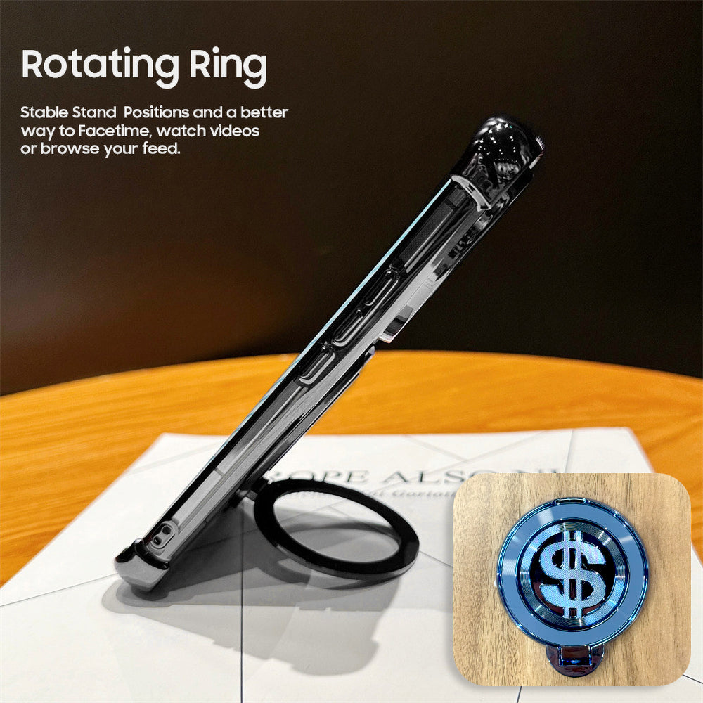 Oppo Reno12 5G Four Corner Airbags 100% Original Astro Money Magnet Rotating Dollar Case