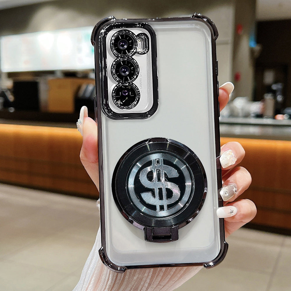 Oppo Reno12 5G Four Corner Airbags 100% Original Astro Money Magnet Rotating Dollar Case