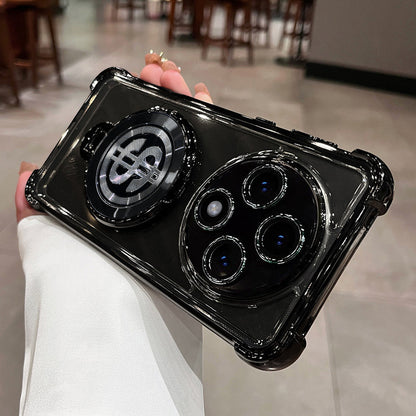 OPPO F27 PRO+ 5G Four Corner Airbags 100% Original Astro Money Magnet Rotating Dollar Case