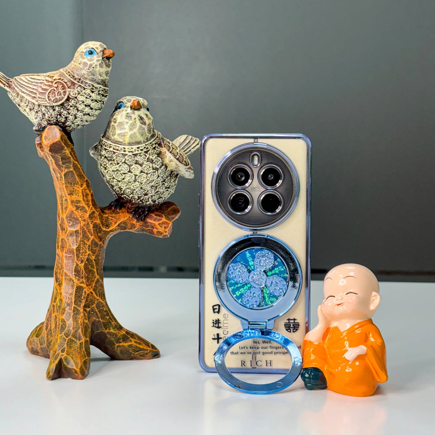 Realme 12 Pro+ 5G Rich Manifestation Reflective Fidget Rotating Back Case