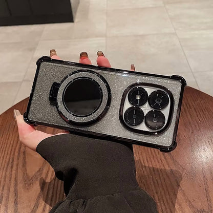 Redmi Note 14 Pro+ 5G Luxury Shimmer Mirror Back Shockproof Airbag Case