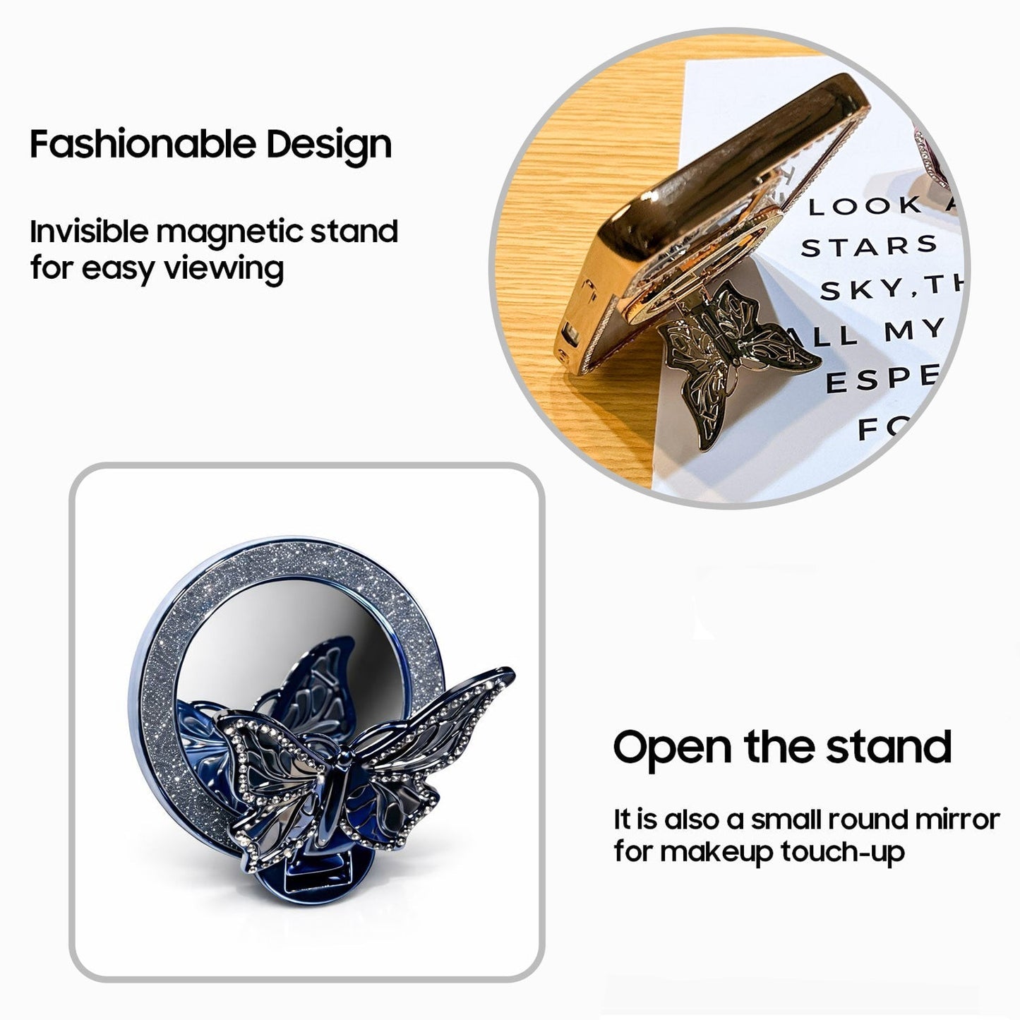 Vivo T4R 5G Premium Butterfly Stand Airbags Case